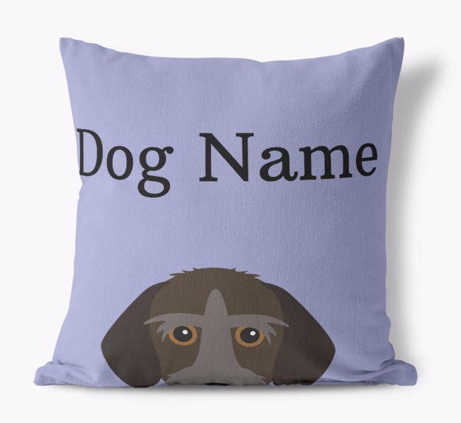 {dogsName}'s Icon & Name: Personalized {breedFullName} Canvas Pillow